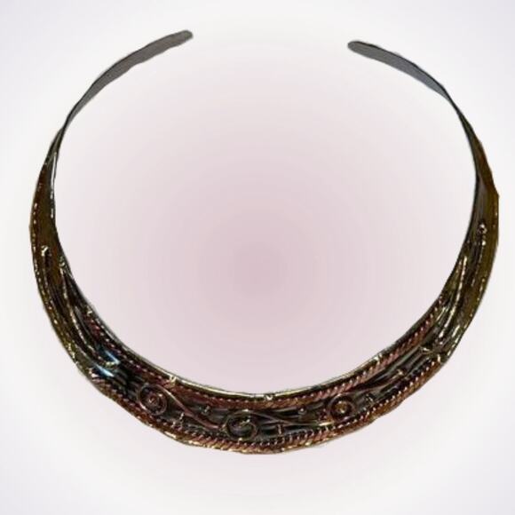 Mixed Metal Collared Necklace | Sz OS - Picture 1 of 3